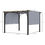 Thumbnail: Outdoor Retractable Pergola Gazebo Canopy Sun Shade Patio in Grey by Outsunny