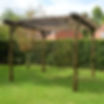 Double Premium Pergola in Rustic Brown by Rutland County