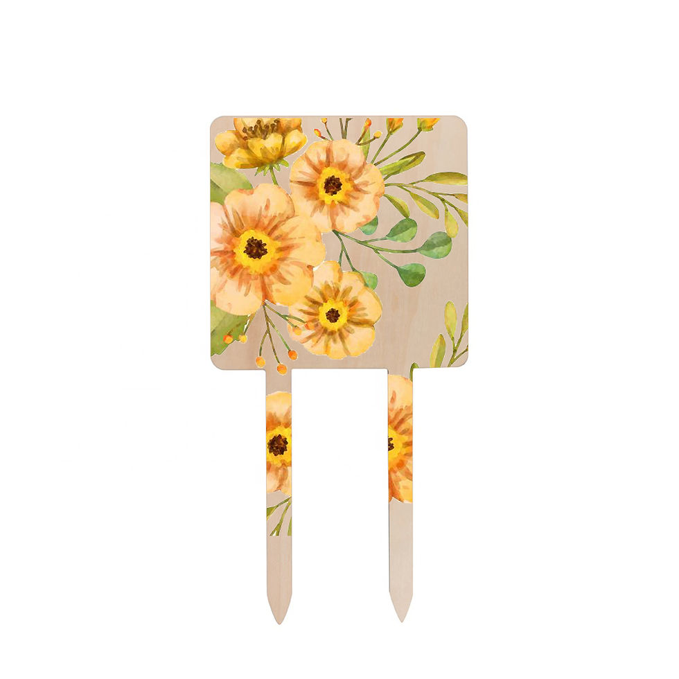 Factory Direct Sublimation Square Plywood Garden Stake Outdoor Garden Decoration