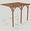 Thumbnail: Wall Mounted Premium Pergola - 3 Posts in Light Green by Rutland County