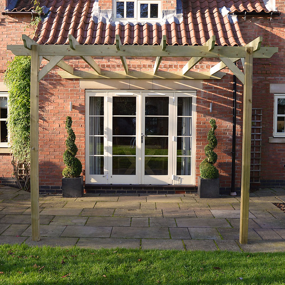 Wall Mounted Garden Pergola in Light Green by Rutland County