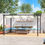 Thumbnail: 4 x 3(m) Aluminum Pergola Garden Gazebo w/ Retractable Canopy by Outsunny